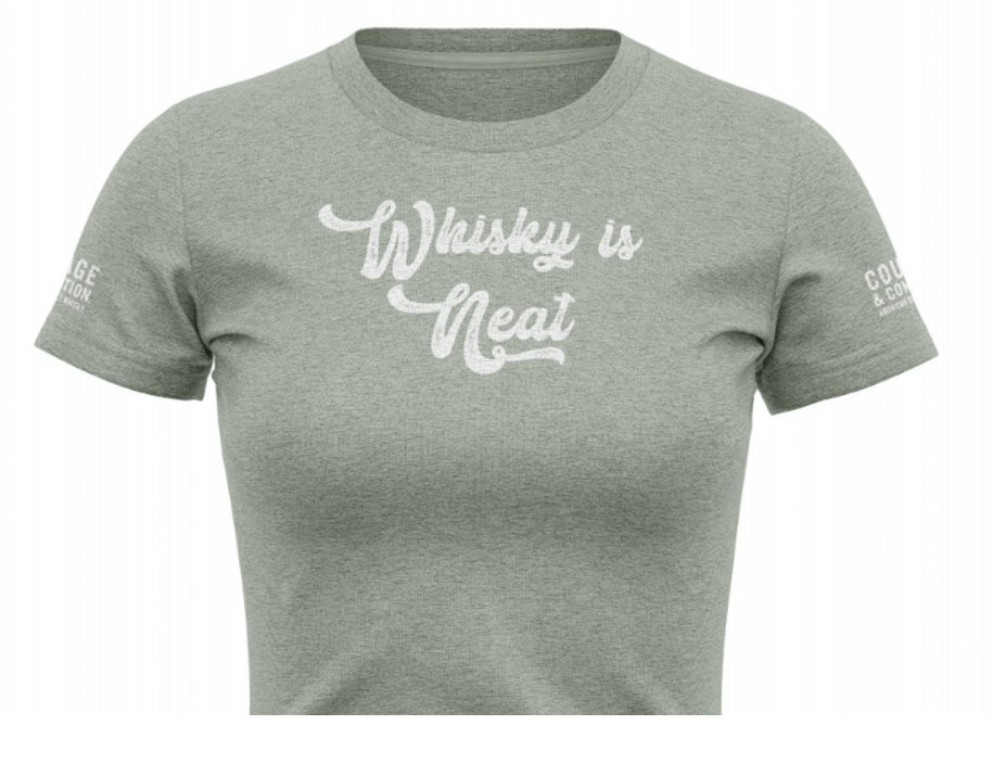 T-Shirt: Light Green Whisky Is Neat